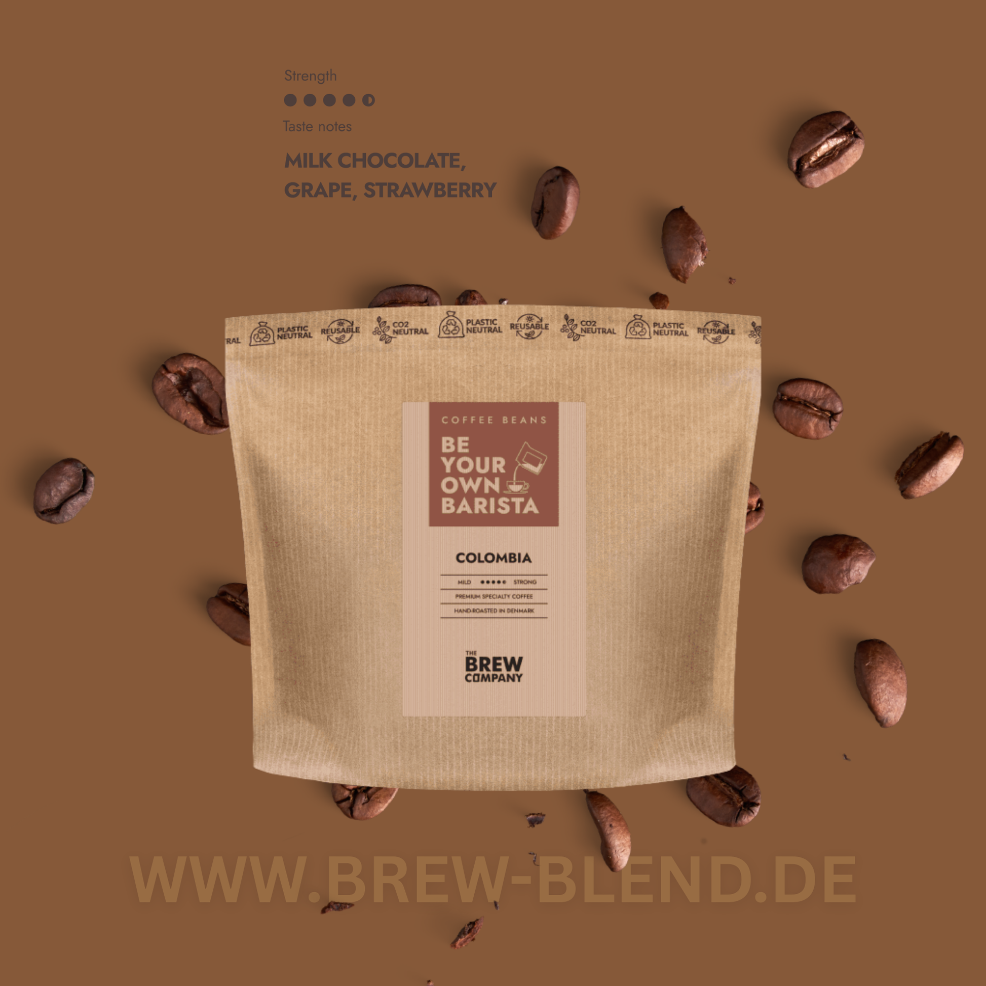 COLOMBIA KAFFEEBOHNEN GANZE BOHNE