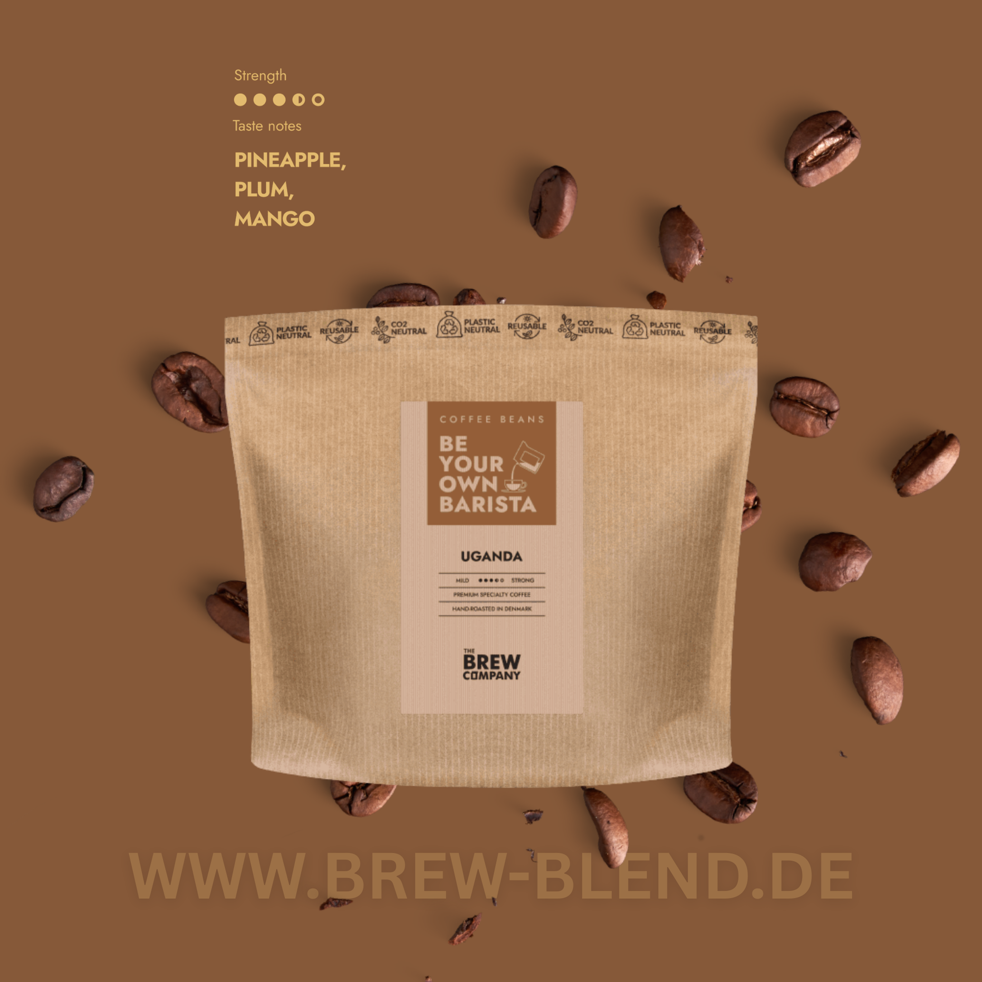 UGANDA KAFFEEBOHNEN GANZE BOHNE