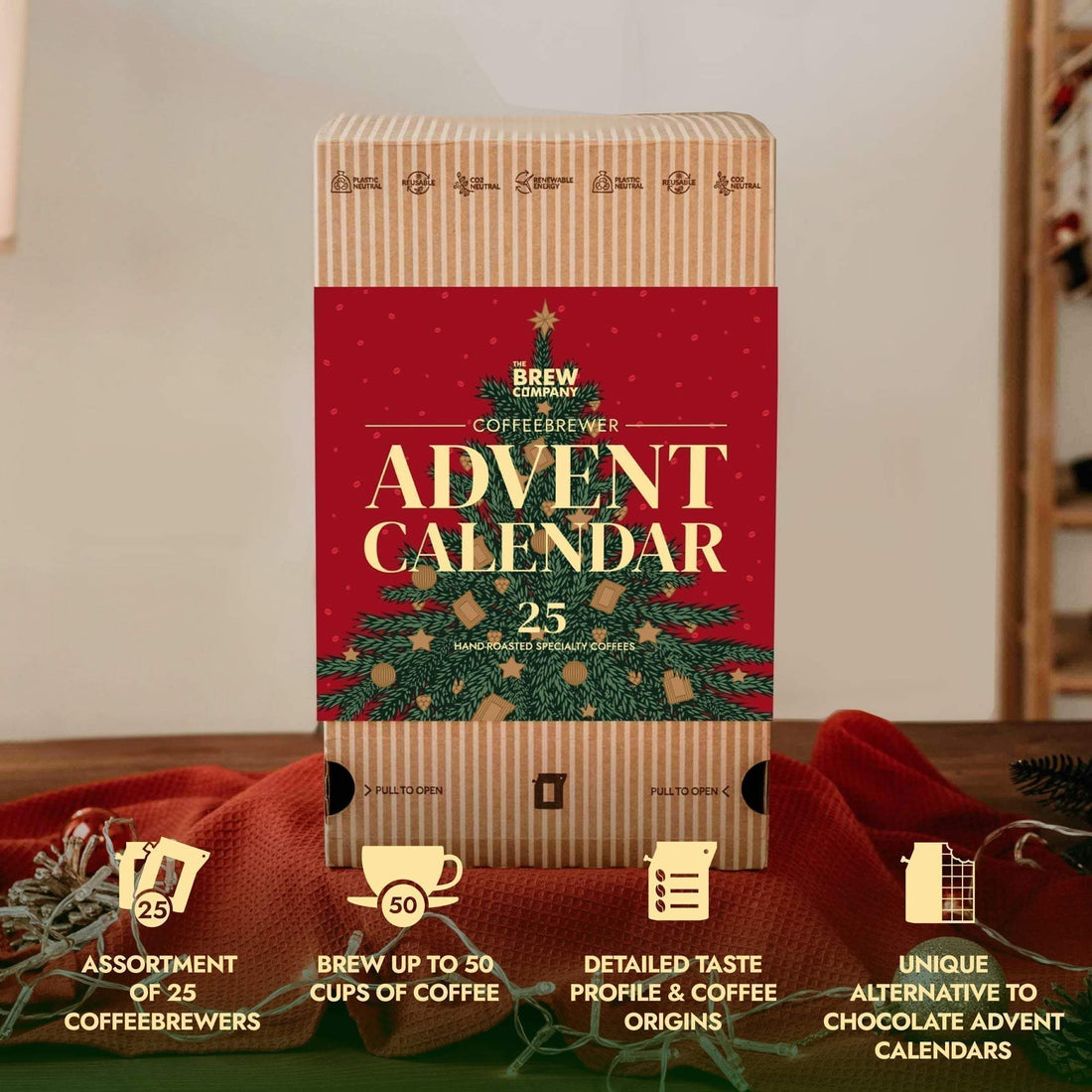 Kaffee Weltreise Adventskalender 2025 mit 25 exklusiven Kaffee-Sorten und handgeröstetem Kaffee für eine tägliche Geschmacksreise im Dezember