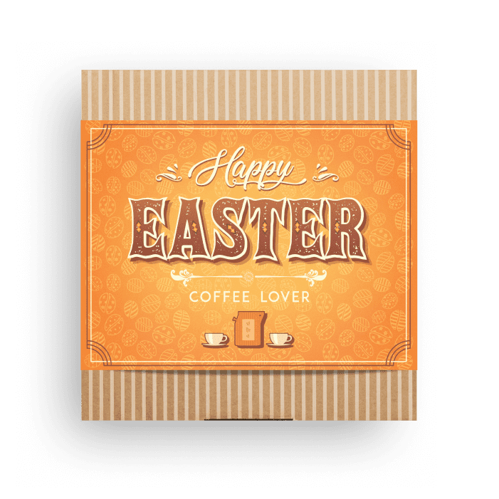 Oster Geschenk Kaffee Geschenkbox mit Happy Easter Design für Kaffeeliebhaber