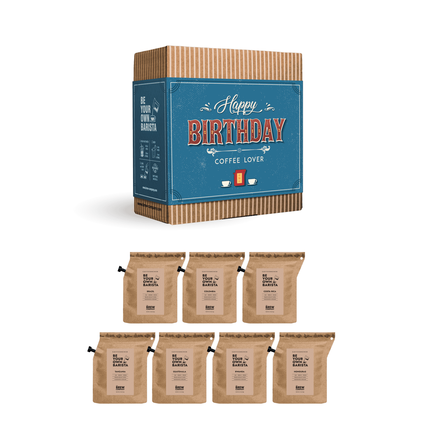 Edle Verpackung des Kaffee-Geschenks für den besonderen Tag