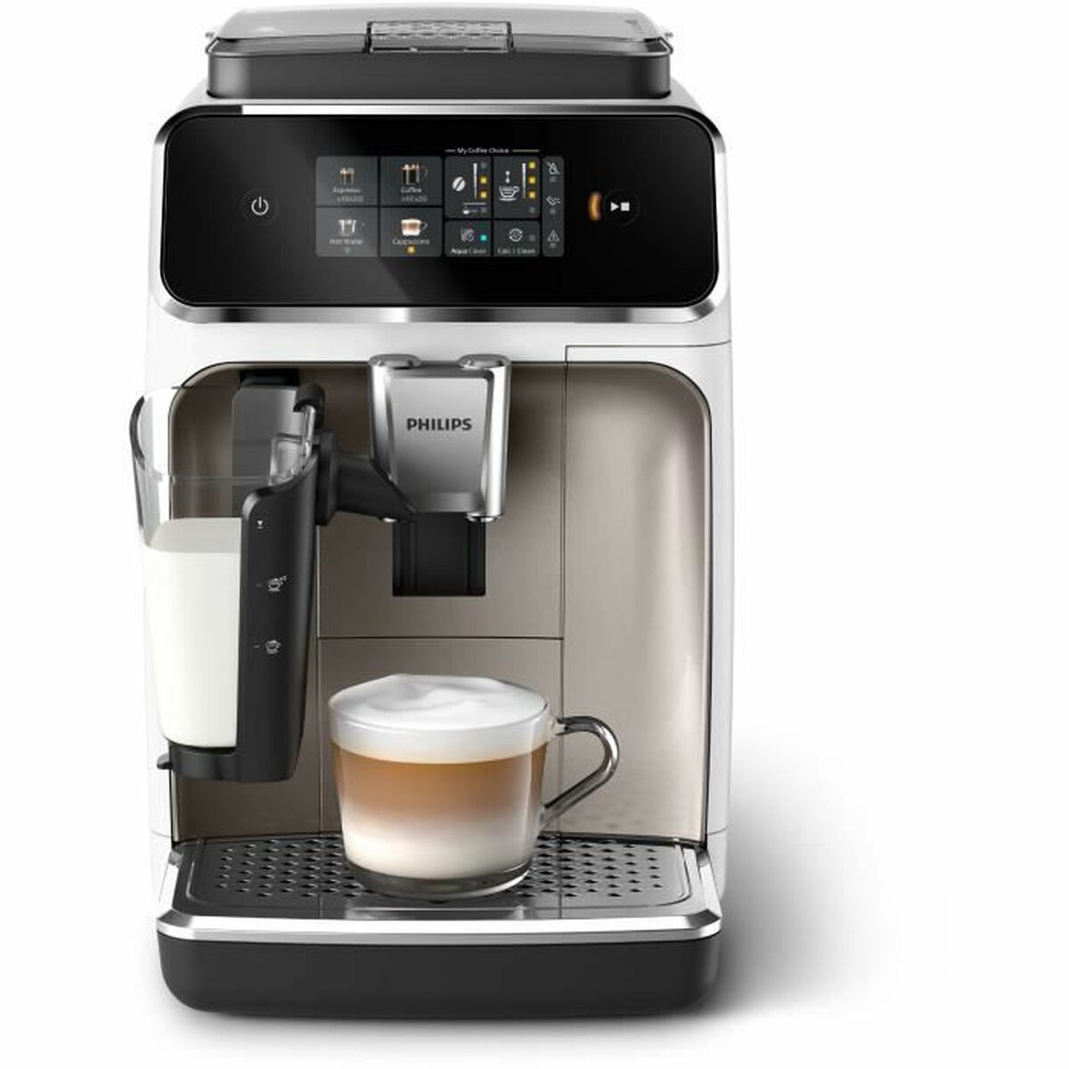 Philips EP2333/40 Kaffeevollautomat (LatteGo, 1,8 L), Weiß/Chrom
