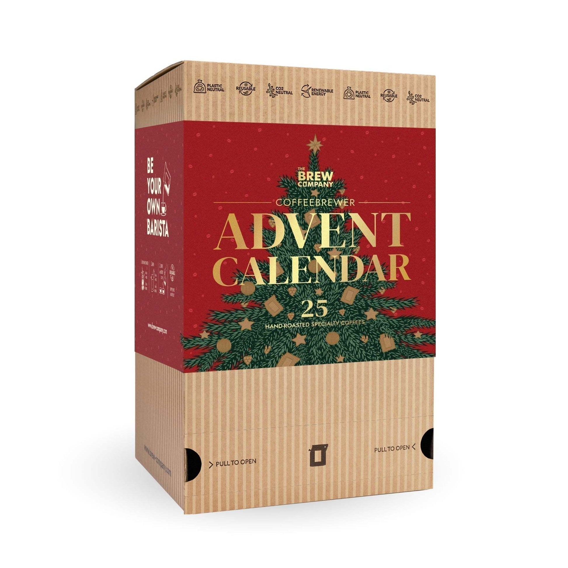 Schokoladen-Kaffee-Mischung in einer Tüte des Adventskalenders