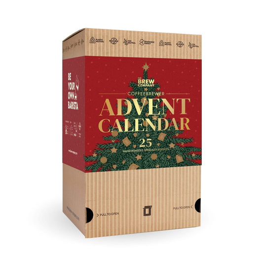 Schokoladen-Kaffee-Mischung in einer Tüte des Adventskalenders