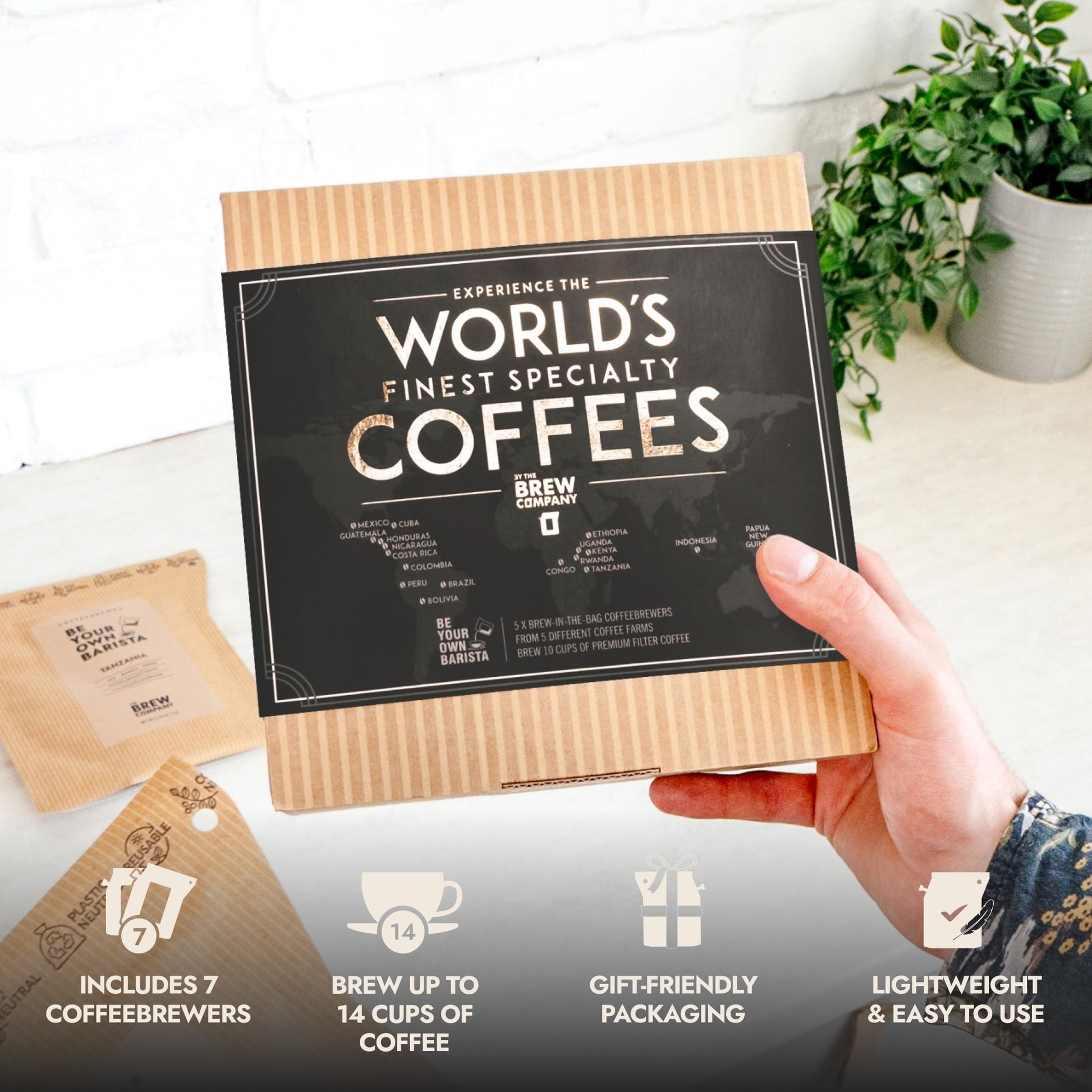 Specialty coffee gift box World's Finest Coffee selection opened