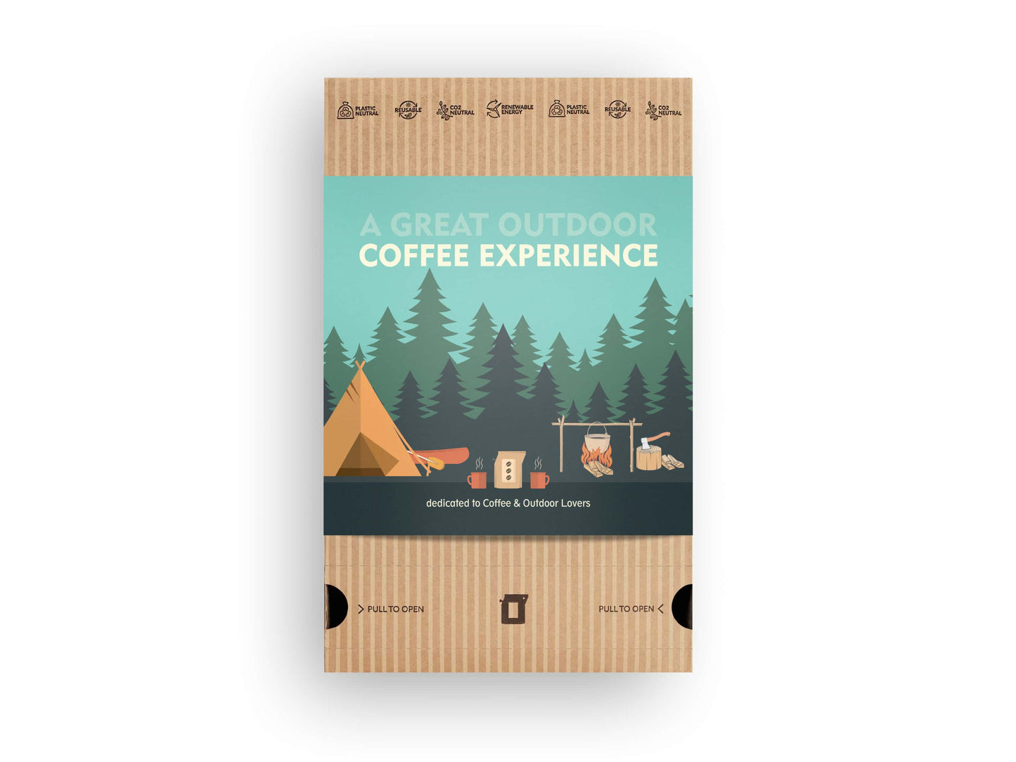 Kaffeekorb Outdoor Camping Geschenkbox 25 Stück